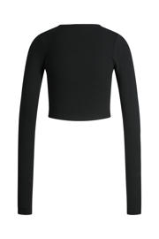 thumbnail: JJXX cropped ribgebreide longsleeve JXFELINE zwart