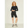 JJXX cropped ribgebreide longsleeve JXFELINE zwart