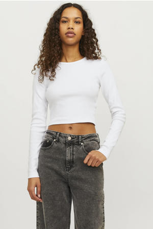 cropped ribgebreide longsleeve JXFELINE wit