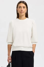 thumbnail: Selected Women sweater SLFTENNY met plooien wit