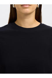 thumbnail: Selected T-shirt SLFMYESSENTIAL van katoen zwart