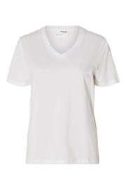 thumbnail: Selected T-shirt SLFESSENTIAL van katoen wit