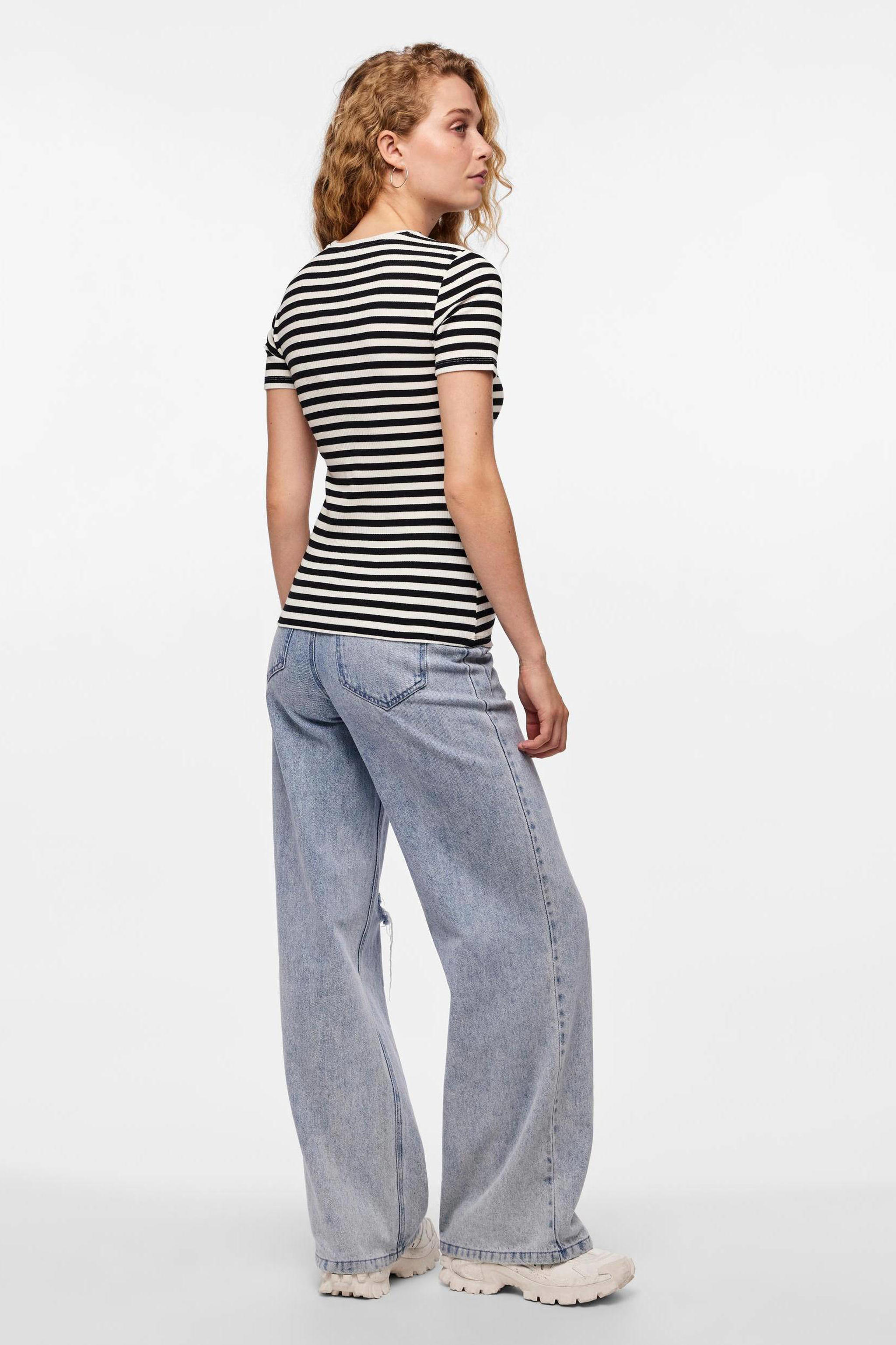 PIECES Pcruka LS T-Neck Top – Maglia Donna A Girocollo, Stretto, A Coste, Slim Fit