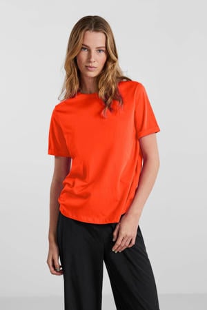 T-shirt PCRIA van katoen donkeroranje