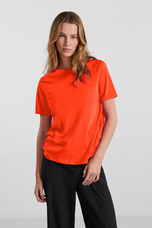 T-shirt PCRIA van katoen donkeroranje