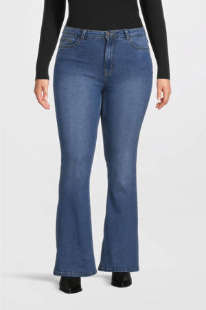 high waist flared jeans PCPEGGY medium blue