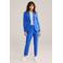 WE Fashion jersey getailleerde blazer Liz blauw