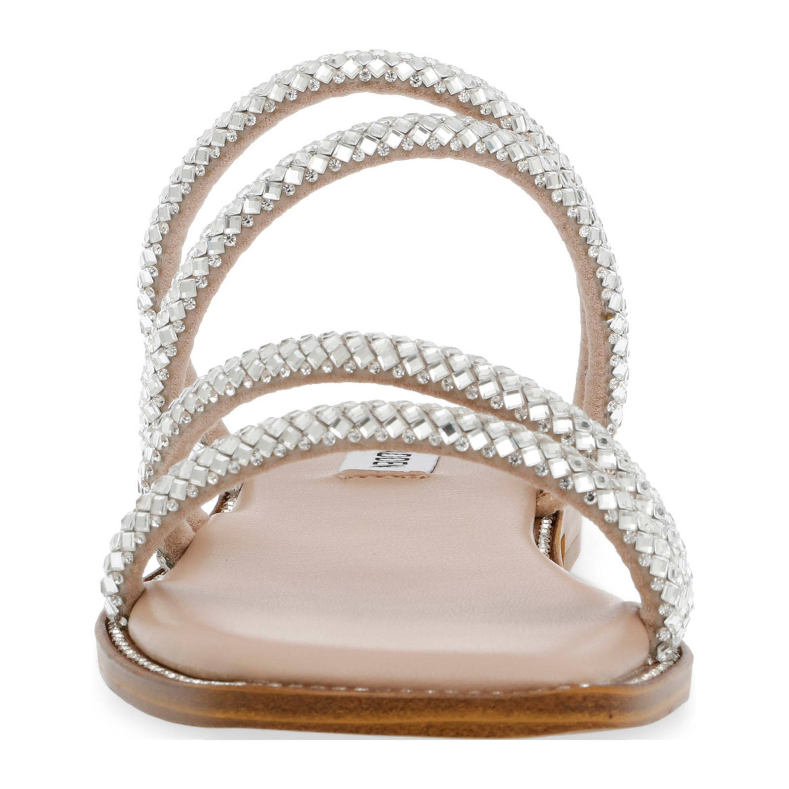 Steve Madden Damen Starie Schlupf-Sandalen – Mit Strasssteinen, 1,9 Cm Absatz, Aus Mikrovelours