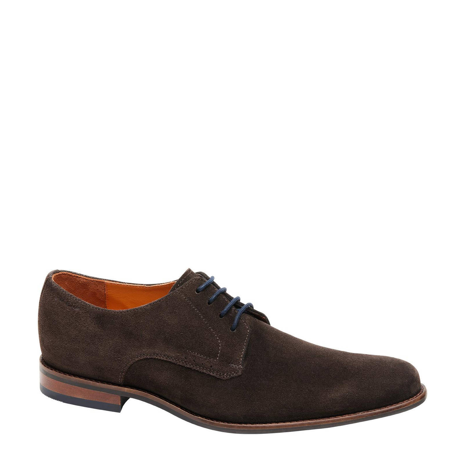 suede veterschoenen bruin