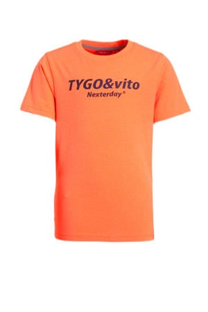 T-shirt met logo oranje