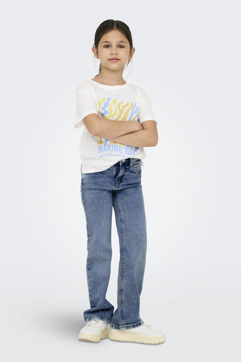 KIDS ONLY GIRL wide leg jeans KOGJUICY light blue denim