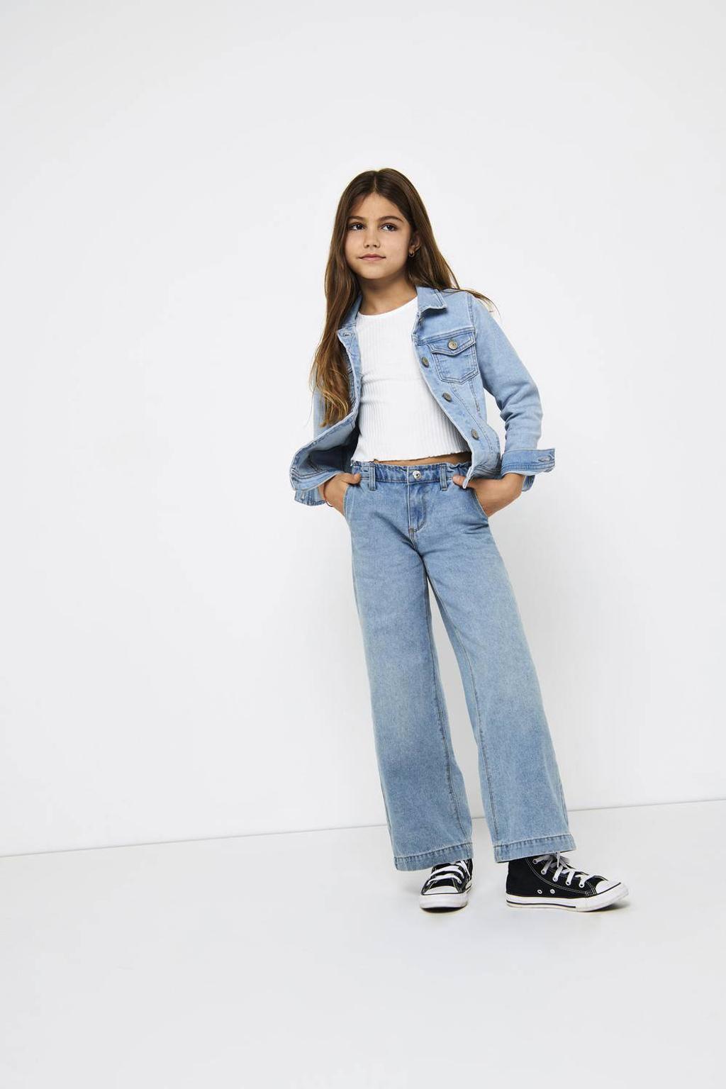 KIDS ONLY GIRL wide leg jeans KOGCOMET light blue denim