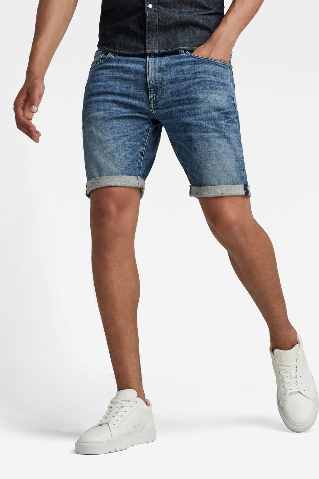Regeren efficiëntie rommel G-Star RAW 3301 slim fit jeans short faded cascade | wehkamp