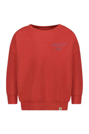 sweater met printopdruk rood