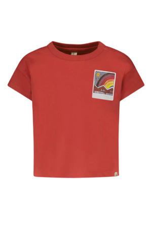 T-shirt met printopdruk rood