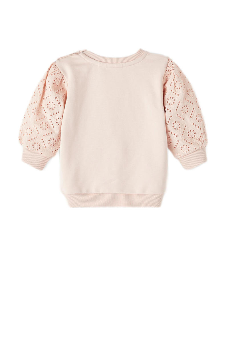 NAME IT BABY newborn baby sweater NBFDALLIE met broderie lichtroze