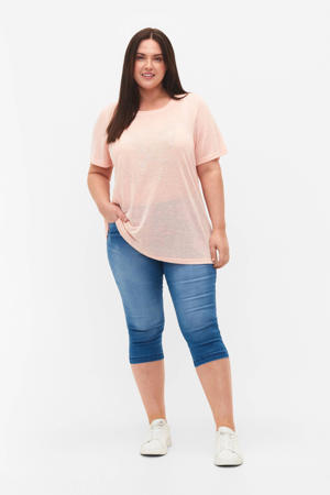 high waist skinny capri jeans AMY lichtblauw denim