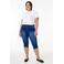 Zizzi high waist skinny capri jeans AMY donkerblauw denim