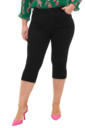 high waist skinny capri jeans AMY zwart