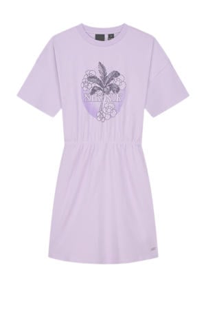 A-lijn jurk Palm met printopdruk lila