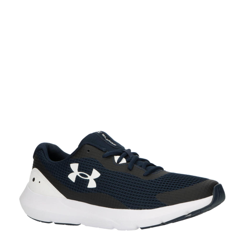 Under Armour Surge 3 hardloopschoenen donkerblauw/wit wehkamp