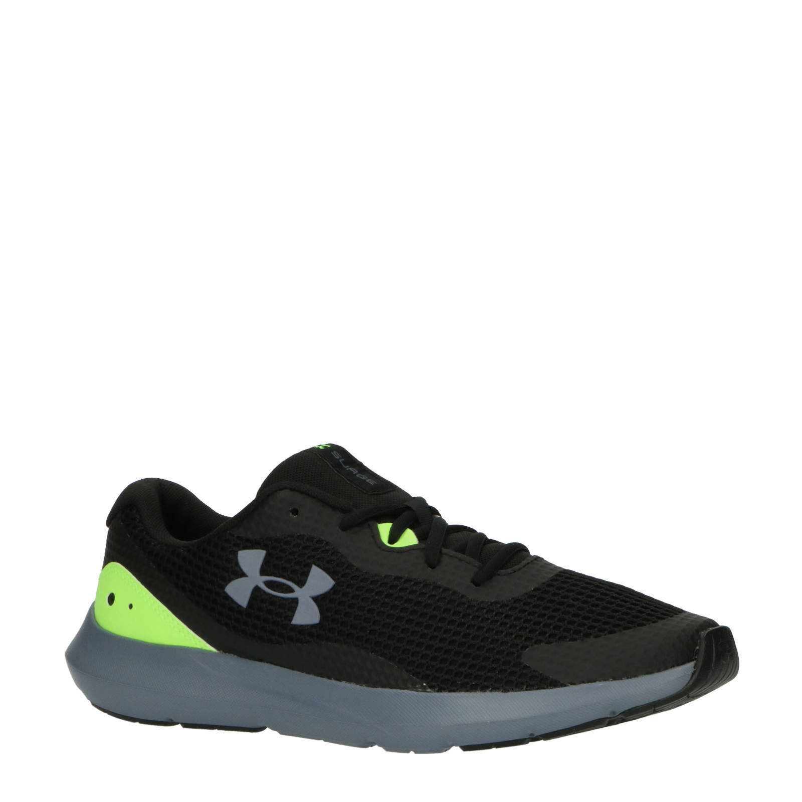 Under Armour Surge 3 hardloopschoenen zwart/groen | wehkamp