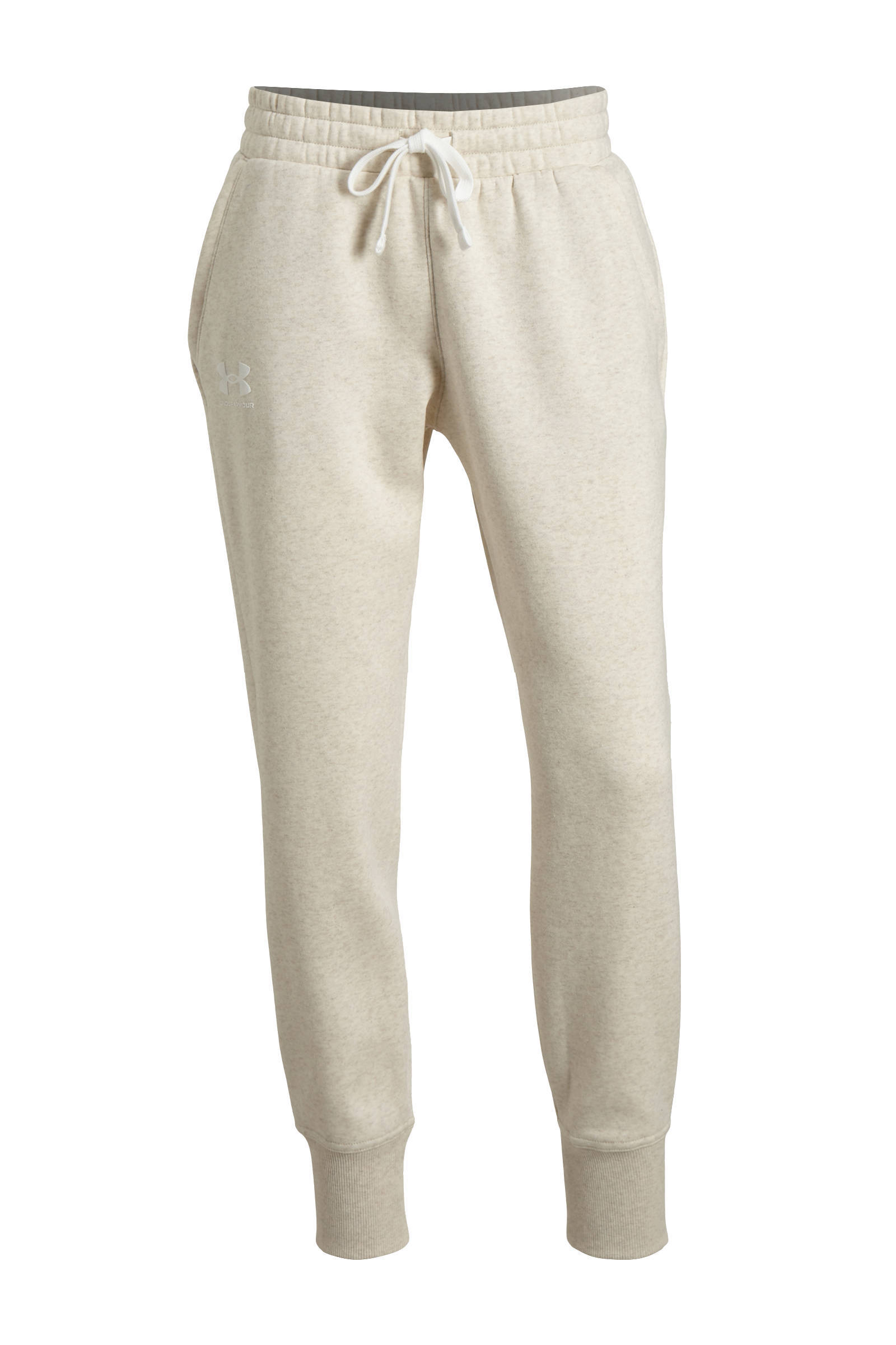 Under Armour joggingbroek Rival Fleece beige | wehkamp