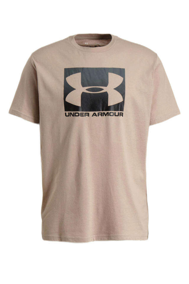 Under Armour T-shirt Boxed lichtbruin | wehkamp