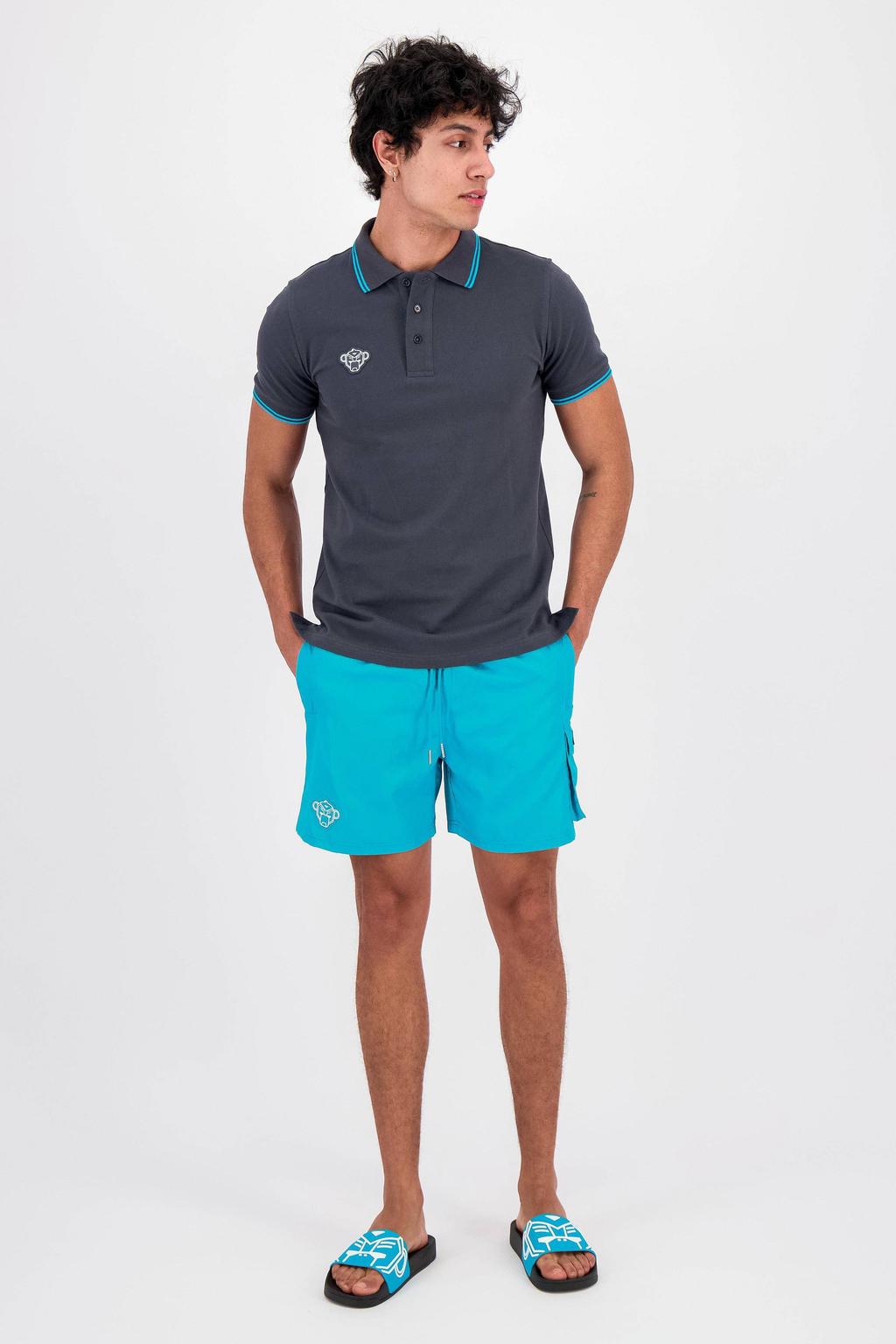 BLACK BANANAS polo GYBE met contrastbies navy | wehkamp