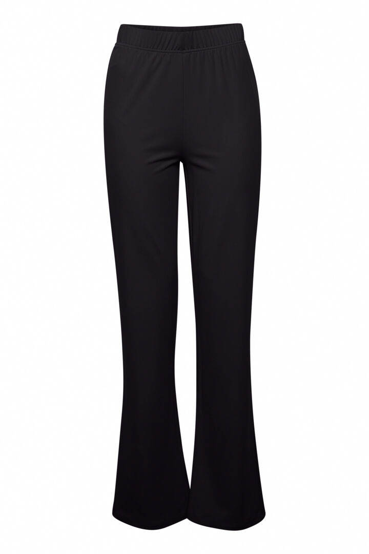 high waist flared broek IHMIRIAM zwart