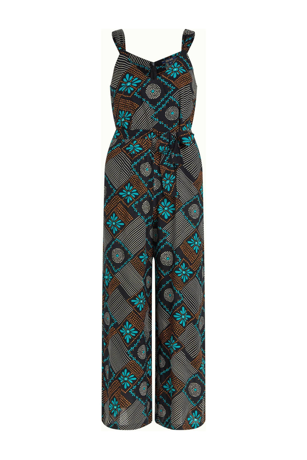 King Louie jumpsuit Lenny Jumpsuit Carucci met all over print zwart