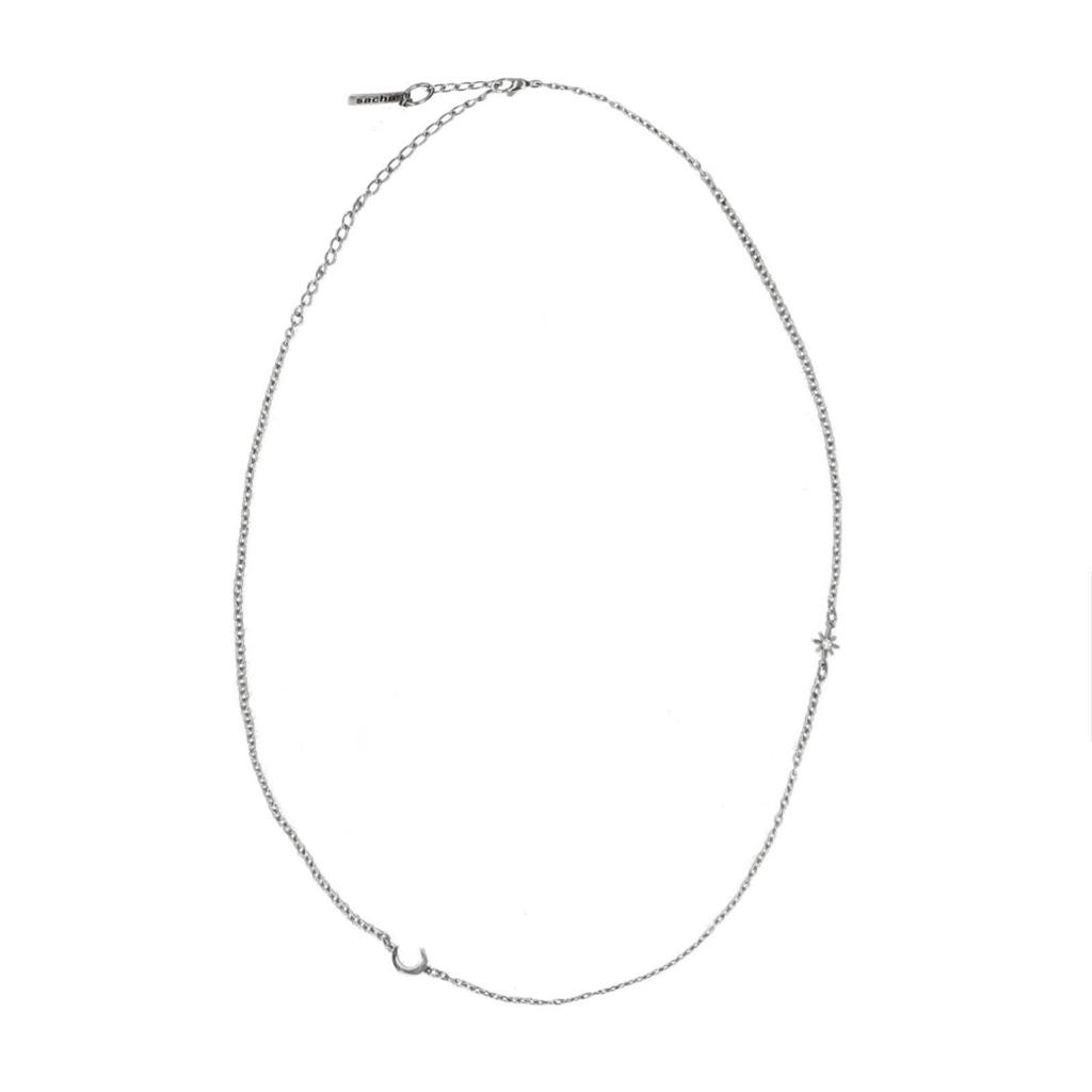 Sacha ketting Moon zilverkleurig