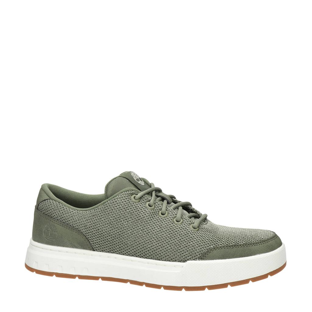 Kakikleurige heren Timberland sneakers van nylon met veters