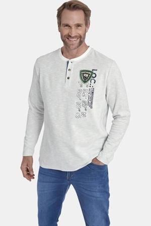 sweater REGINALD Plus Size met printopdruk wit