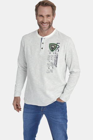 sweater REGINALD Plus Size met printopdruk wit