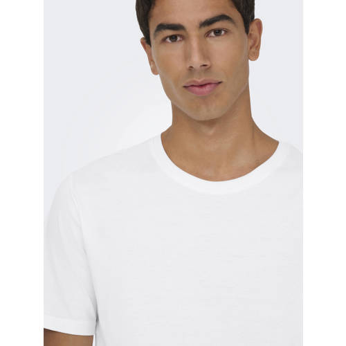 ONLY & SONS T-shirt ONSMATT wit (set van 3) afbeelding