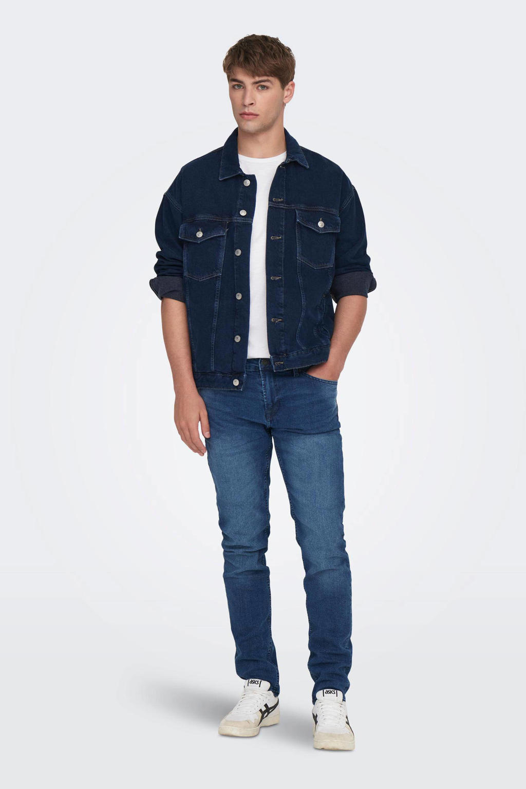 ONLY & SONS slim fit jeans ONSLoom dark blue denim