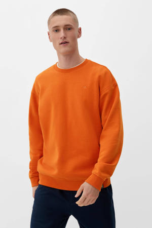 sweater met logo oranje