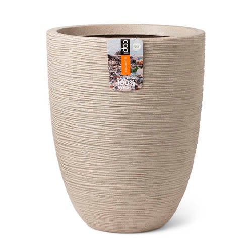 Capi bloempot Waste Rib (Ø46×58 cm) – Terrazzo beige