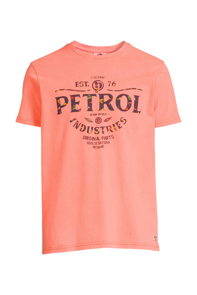 Zeldzaamheid vaak Netelig Petrol Industries T-shirt met printopdruk fiery coral | wehkamp