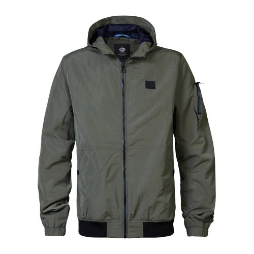Petrol Industries bomberjack zomer van gerecycled polyester dusty army