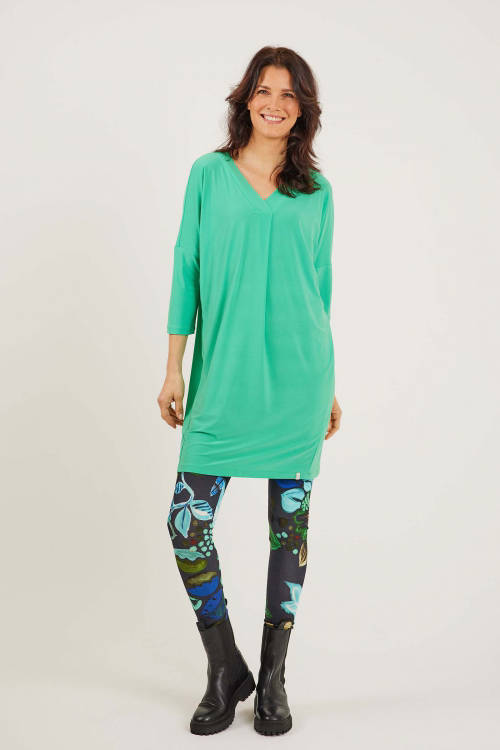 Didi skinny legging met all over print donkerblauw/groen | wehkamp