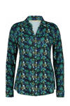 Donkerblauw/groen/beige