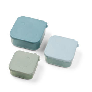 snackbox-set Deer Friends (set van 3) - Blauw