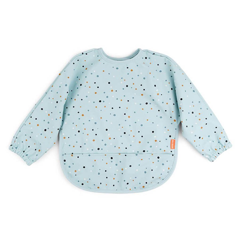 Done by Deer slabbetje met mouwen Happy dots - Blauw
