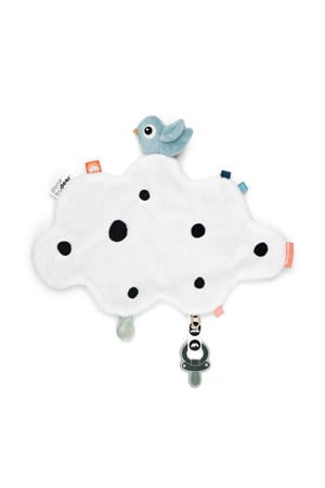 knuffeldoekje Happy Clouds - 33 cm - Blauw