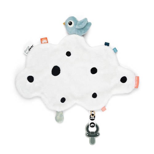 Done by Deer knuffeldoekje Happy Clouds - 33 cm - Blauw afbeelding