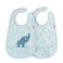 Done by Deer Waterdichte slabbetjes met klittenband Elphee (set van 2) - Blauw