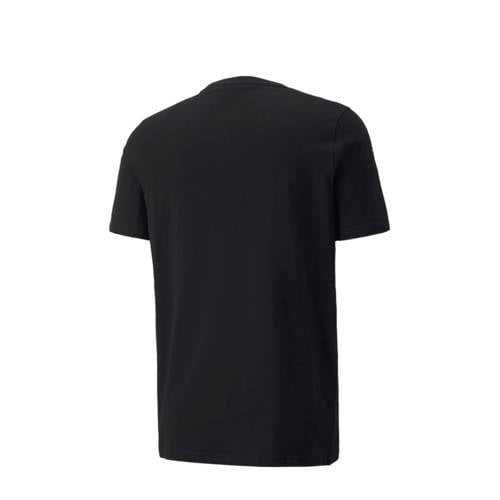 Puma regular fit T-shirt met logo zwart