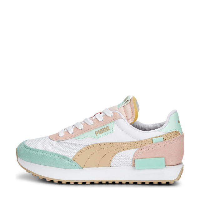 Future Soft sneakers wit/roze/groen | wehkamp